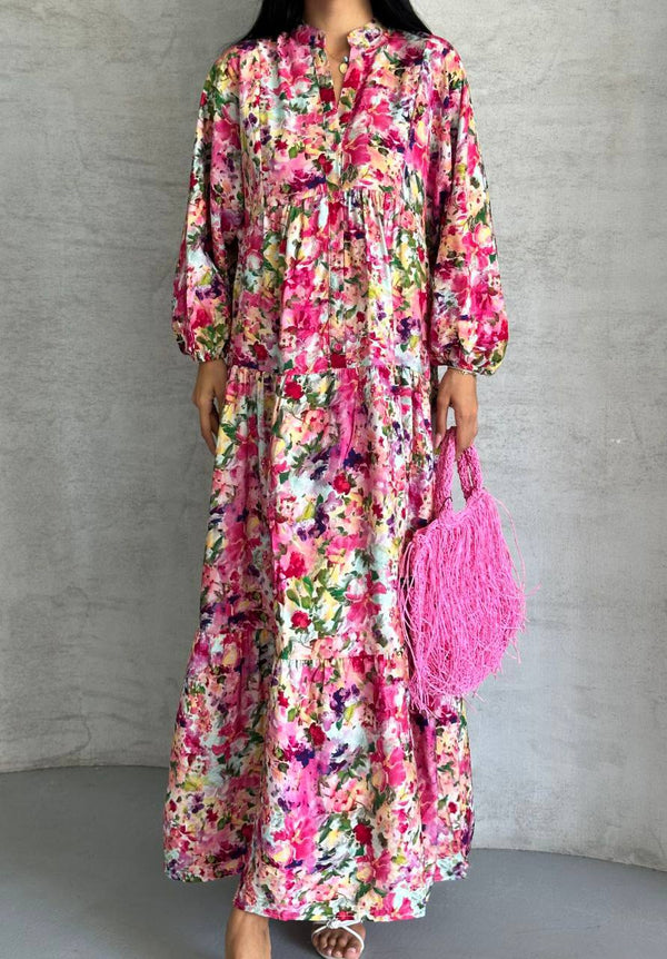 Beautiful colorful dress with a vibrant, elegant style.